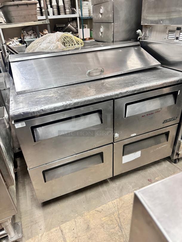 Turbo Air TST-48SD-D4-N 48" Super Deluxe Sandwich/Salad Prep Table w/ Refrigerated Base, 115v Tested and Working! - Image 4 of 7