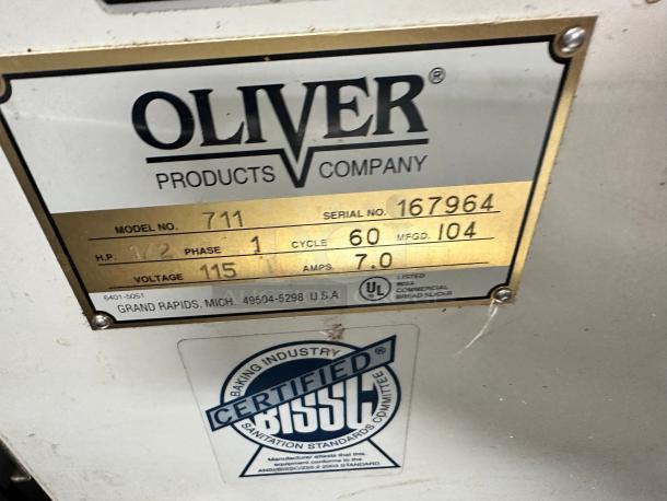 Oliver 711 Commercial Counter Top 3/8" Bread Slicer 115volt - Image 3 of 3