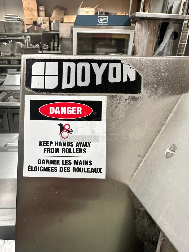 Excellent Doyon DL18DP 18" Countertop Two Stage Dough Sheeter - 120V, 1/2 HP Tested and Working! - Image 5 of 6