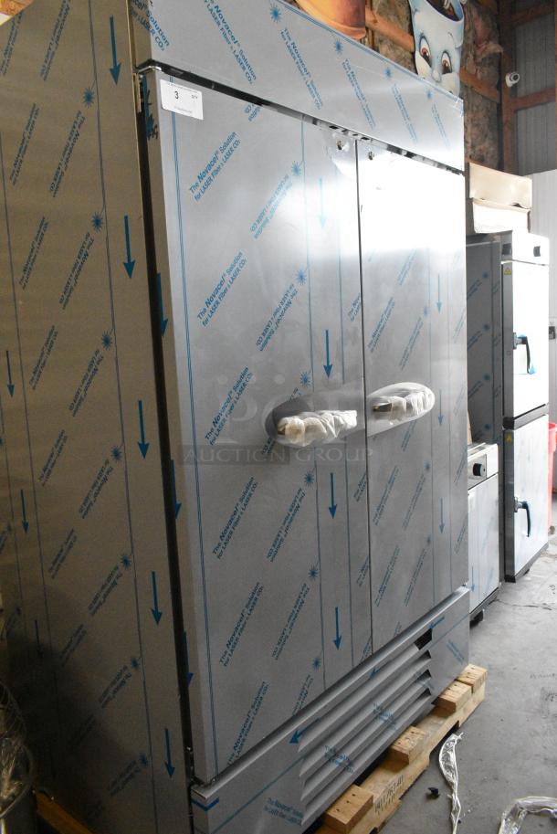 BRAND NEW! Beverage Air HBR49HC-1 Stainless Steel Commercial 2 Door Reach In Cooler. 115 Volts, 1 Phase. Tested and Working! - Image 2 of 6