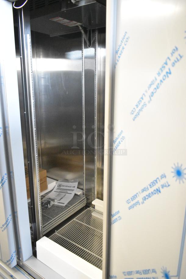 BRAND NEW! Beverage Air HBR49HC-1 Stainless Steel Commercial 2 Door Reach In Cooler. 115 Volts, 1 Phase. Tested and Working! - Image 5 of 6