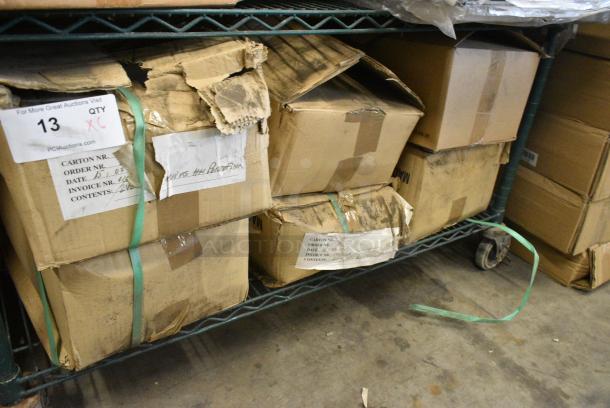 6 BRAND NEW! Boxes Including Cocktail Forks, Napkins, Knives. 6 Times Your Bid! - Image 1 of 9