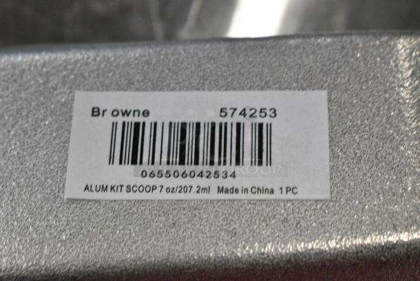 BRAND NEW! Box of 20 Browne 574253 Metal Flat Bottom 7 oz Scoops - Image 5 of 5
