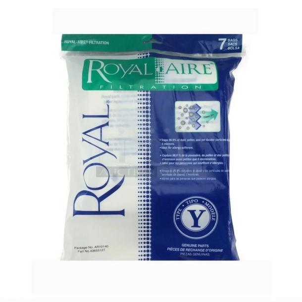 3 BRAND NEW! Box of Royal-AR10140 Royal Aire Filtration Vacuum Bags, Type-Y. 3 Times Your Bid! - Image 1 of 3
