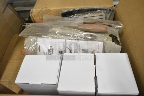 BRAND NEW! Lot of 22 Various Items Including Tablecraft Frothing Pitchers, Spatulas, Zester - Image 1 of 6