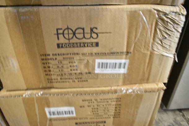 3 BRAND NEW! Boxes of 12 Focus 900854 Metal Half Size Baking Pans. 3 Times Your Bid! - Image 3 of 3