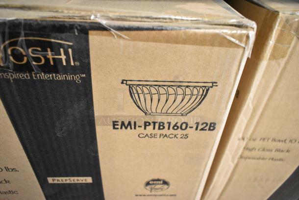 8 BRAND NEW! Boxes of 25 Yoshi EMI-PTB160-12B PrepServe PET Bowl 160 oz. 8 Times Your Bid! - Image 3 of 3