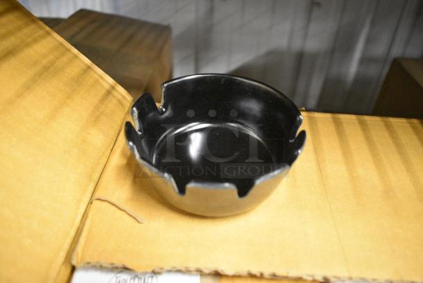 BRAND NEW! Box of 12 TableCraft 263B-1 Black Poly Ash Tray - Image 1 of 5