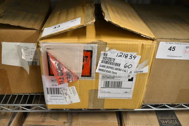 BRAND NEW! Box of 12 TableCraft 263B-1 Black Poly Ash Tray - Image 2 of 5