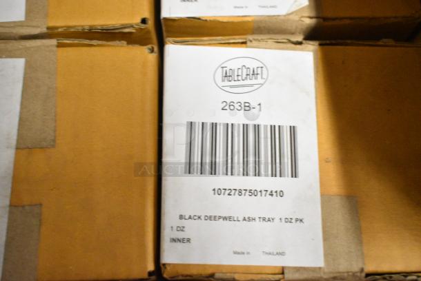 BRAND NEW! Box of 12 TableCraft 263B-1 Black Poly Ash Tray - Image 5 of 5