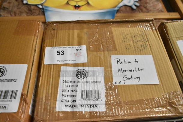 2 BRAND NEW! Boxes of 24 American Metalcraft PC1112S 11"-11 1/8" Stainless Steel Satin Finish Plate Cover for Standard Foot Plates. 2 Times Your Bid! - Image 2 of 3