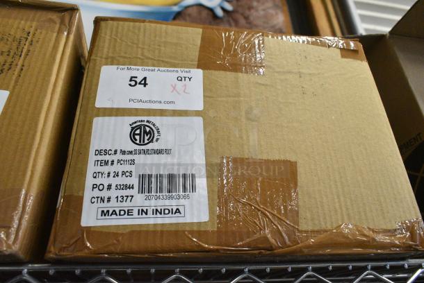 2 BRAND NEW! Boxes of 24 American Metalcraft PC1112S 11"-11 1/8" Stainless Steel Satin Finish Plate Cover for Standard Foot Plates. 2 Times Your Bid! - Image 2 of 3