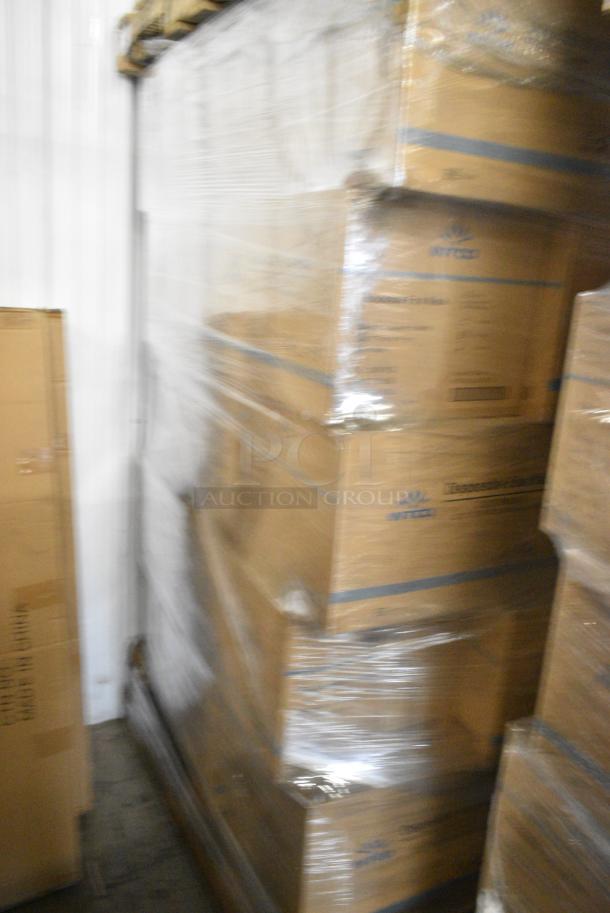 30 BRAND NEW! Boxes of 2,000 Intco FM401 Nonwoven Blue Face Mask on a Pallet. 30 Times Your Bid! - Image 2 of 3