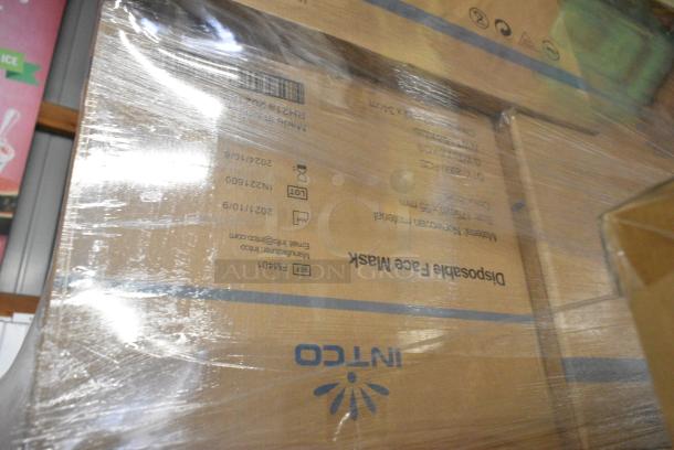 30 BRAND NEW! Boxes of 2,000 Intco FM401 Nonwoven Blue Face Mask on a Pallet. 30 Times Your Bid! - Image 3 of 3
