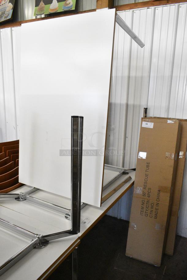 3 Campus by Lammhults White Table on Metal Legs. 3 Times Your Bid! - Image 2 of 5