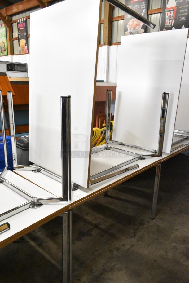 3 Campus by Lammhults White Table on Metal Legs. 3 Times Your Bid! - Image 2 of 5