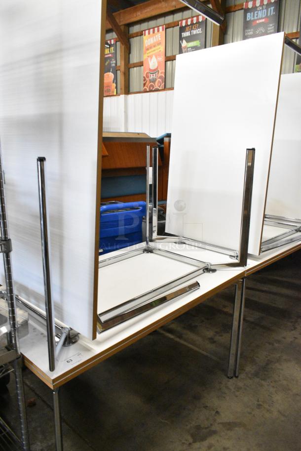 3 Campus by Lammhults White Table on Metal Legs. 3 Times Your Bid! - Image 2 of 5
