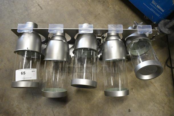 Clear and Gray Poly 5 Container Dry Food Dispenser. - Image 1 of 6