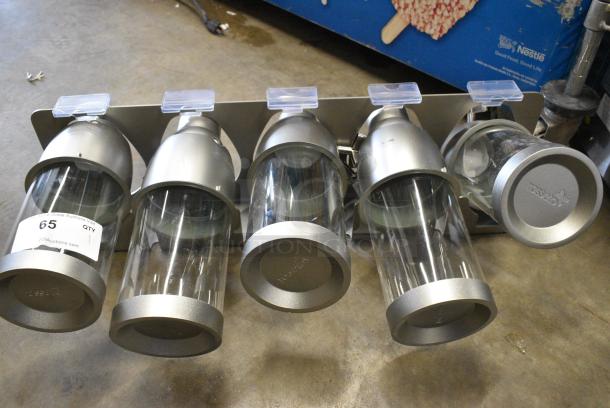 Clear and Gray Poly 5 Container Dry Food Dispenser. - Image 3 of 6