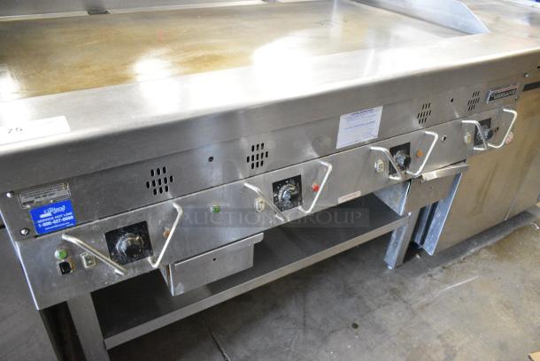 Garland Stainless Steel Commercial Gas Powered Flat Top Griddle w/ Under Shelf. - Image 5 of 7