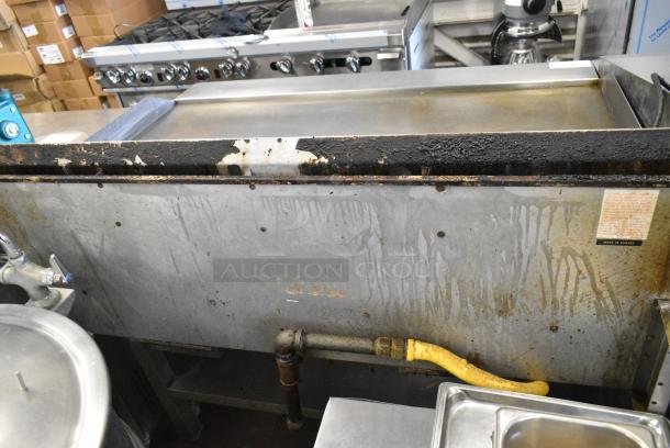 Garland Stainless Steel Commercial Gas Powered Flat Top Griddle w/ Under Shelf. - Image 7 of 7