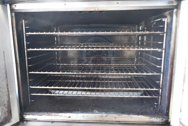 2 Southbend Mark V Stainless Steel Commercial Electric Powered Full Size Convection Oven w/ View Through Doors, Metal Oven Racks and Thermostatic Controls. 208-240 Volts, 3 Phase. 2 Times Your Bid! - Image 4 of 8