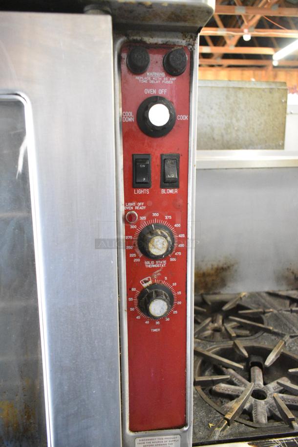 2 Southbend Mark V Stainless Steel Commercial Electric Powered Full Size Convection Oven w/ View Through Doors, Metal Oven Racks and Thermostatic Controls. 208-240 Volts, 3 Phase. 2 Times Your Bid! - Image 6 of 8