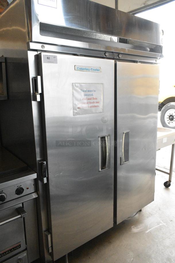 Delfield SRR2-S Stainless Steel Commercial 2 Door Reach In Cooler w/ Racks. 115 Volts, 1 Phase. Tested and Powers On But Does Not Get Cold - Image 1 of 6