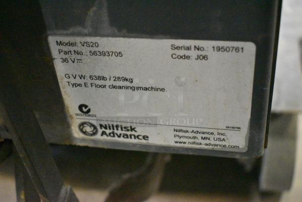 Nilfisk Advance VS 20 Metal Commercial Floor Cleaner. Tested and Does Not Power On - Image 10 of 10