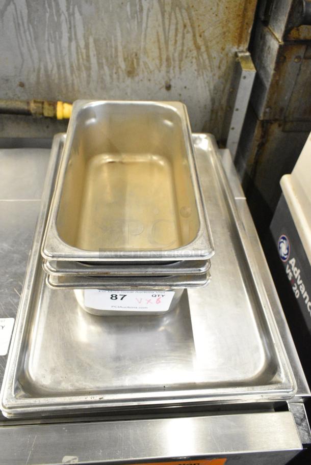 6 Various Stainless Steel Drop In Bins Including Full Size. 6 Times Your Bid! - Image 1 of 4