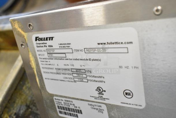 Follett REF5P Stainless Steel Commercial Single Door Cooler. 115 Volts, 1 Phase. Tested and Working! - Image 5 of 6