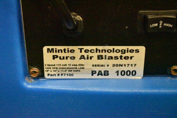 Mintie PAB 1000 Pure Air Blaster. 115 Volts, 1 Phase. Tested and Working! - Image 7 of 8