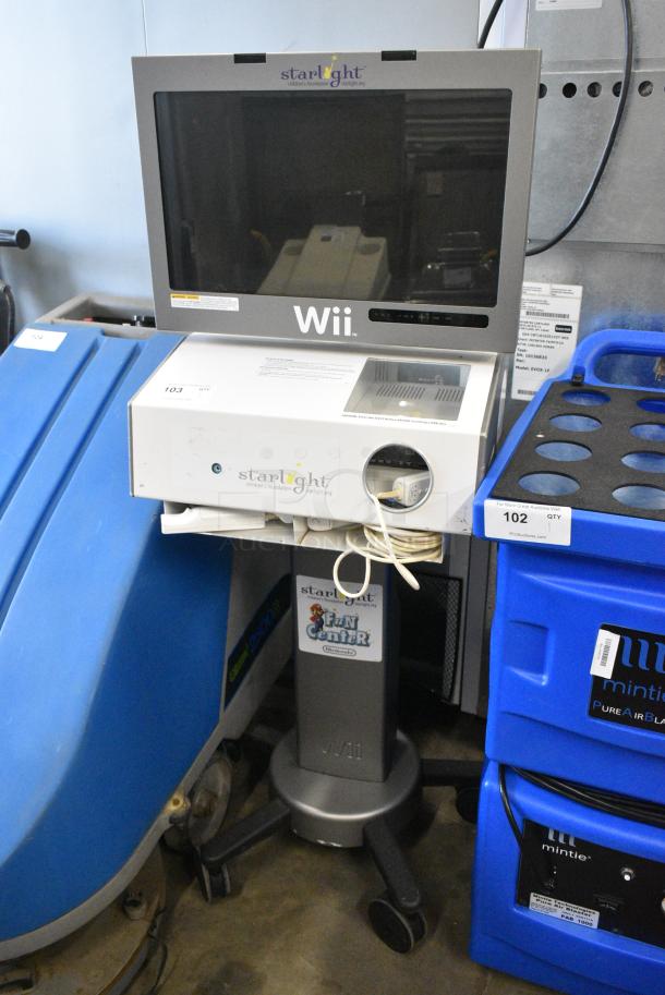 Nintendo Starlight SFC-RVL-001 Wii Game Console Preview System w/ Monitor on Casters. Tested and Working! - Image 1 of 6