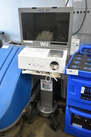 Nintendo Starlight SFC-RVL-001 Wii Game Console Preview System w/ Monitor on Casters. Tested and Working!