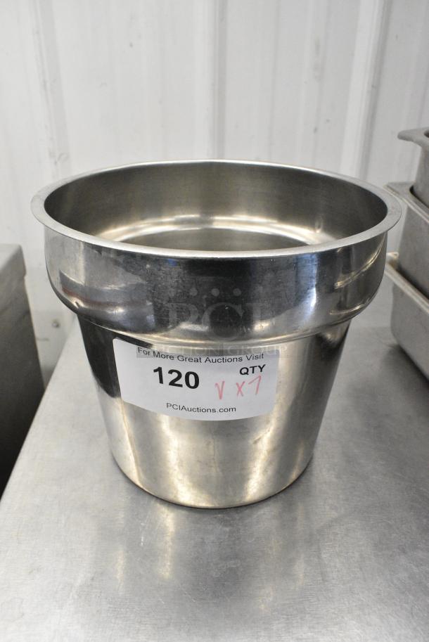 7 Various Stainless Steel Drop In Bins Including Cylindrical Bin. 7 Times Your Bid! - Image 2 of 7