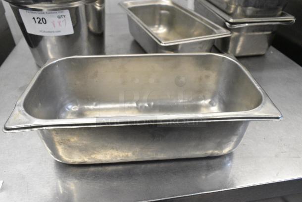 7 Various Stainless Steel Drop In Bins Including Cylindrical Bin. 7 Times Your Bid! - Image 6 of 7