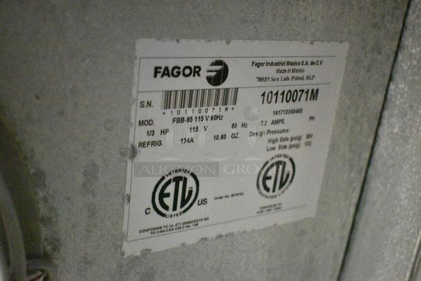 Fagor FBB-95 Metal Commercial 3 Door Back Bar Cooler. 115 Volts, 1 Phase. Tested and Working! - Image 6 of 6