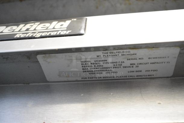 Delfield UC4448N Stainless Steel 2 Door Undercounter Cooler. 115 Volts, 1 Phase. Tested and Working! - Image 5 of 6