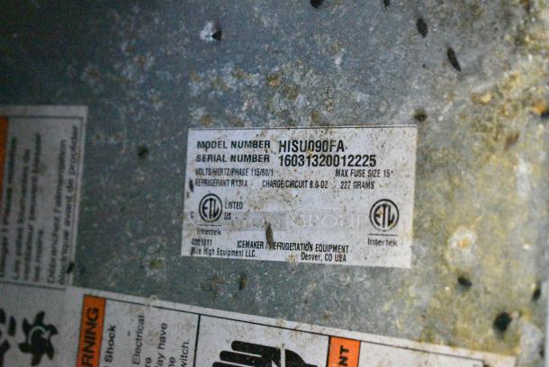 2016 Scotsman HISU090FA Stainless Steel Commercial Self Contained Ice Machine. 115 Volts, 1 Phase. - Image 4 of 4