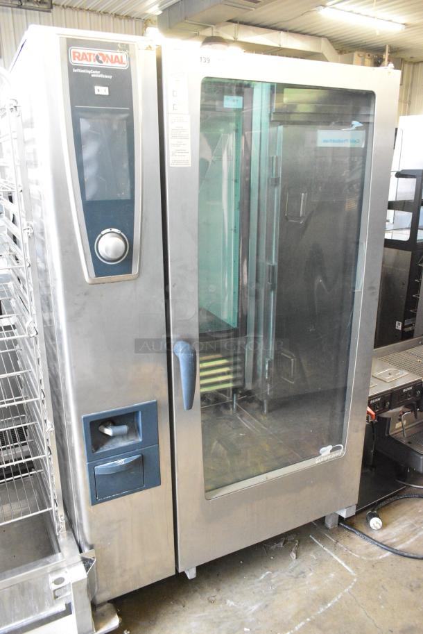 Rational SCC WE 202G Stainless Steel Commercial Natural Gas Powered Roll In Combi Convection Oven w/ Metal Transport Rack for Roll In Combi Convection Oven on Commercial Casters. - Image 2 of 10