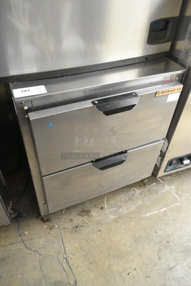 Beverage Air UCRD27A-2-23 Stainless Steel Commercial 2 Drawer Cooler on Commercial Casters. 115 Volts, 1 Phase. Tested and Working! - Image 1 of 6