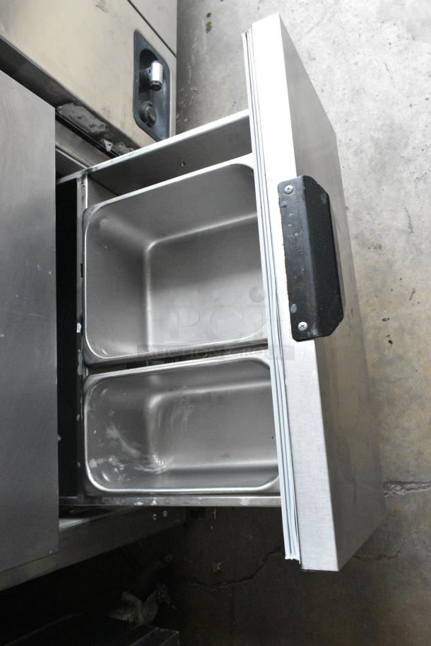 Beverage Air UCRD27A-2-23 Stainless Steel Commercial 2 Drawer Cooler on Commercial Casters. 115 Volts, 1 Phase. Tested and Working! - Image 4 of 6