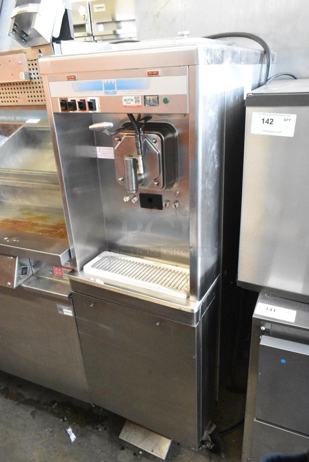 Taylor 60-27 Stainless Steel Commercial Floor Style Water Cooled Single Flavor Soft Serve Ice Cream Machine. 208-230 Volts, 1 Phase. - Image 1 of 7