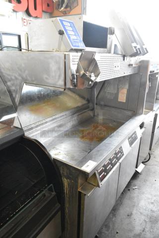 Marshall Air Systems RR5-48.ELT/RT Stainless Steel Commercial Floor Style Dumping Station on Commercial Casters. 208-220 Volts, 1 Phase.