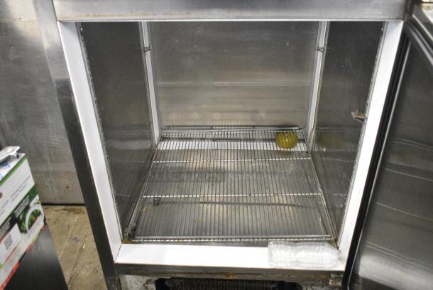 Beverage Air RID18-HGS-ARB-WD Stainless Steel Commercial 2 Half Size Door Reach In Pass Through Cooler. 115 Volts, 1 Phase. Tested and Working! - Image 4 of 5