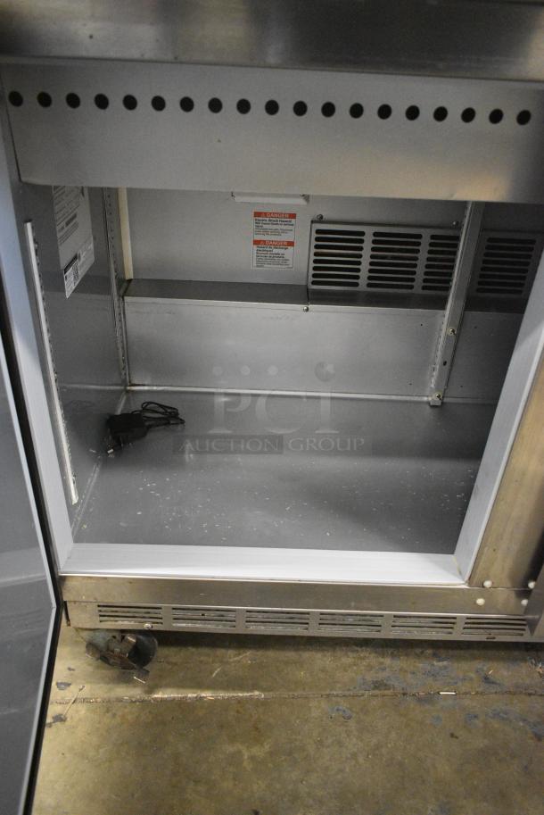 Beverage Air SPE48-18M-ARB Stainless Steel Commercial Prep Table on Commercial Casters. 115 Volts, 1 Phase. Tested and Working! - Image 5 of 7