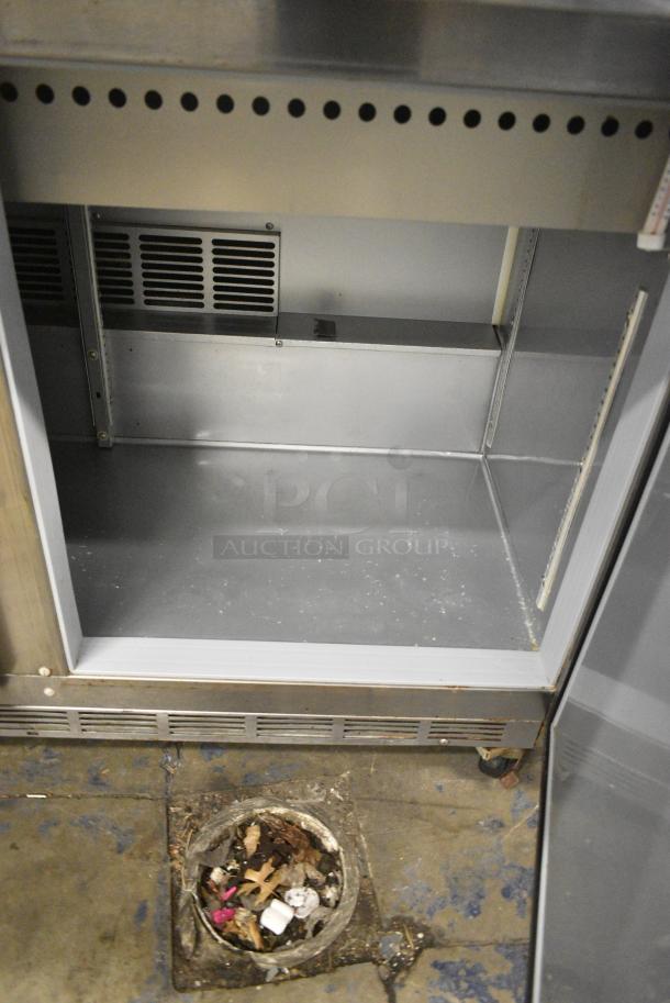 Beverage Air SPE48-18M-ARB Stainless Steel Commercial Prep Table on Commercial Casters. 115 Volts, 1 Phase. Tested and Working! - Image 6 of 7