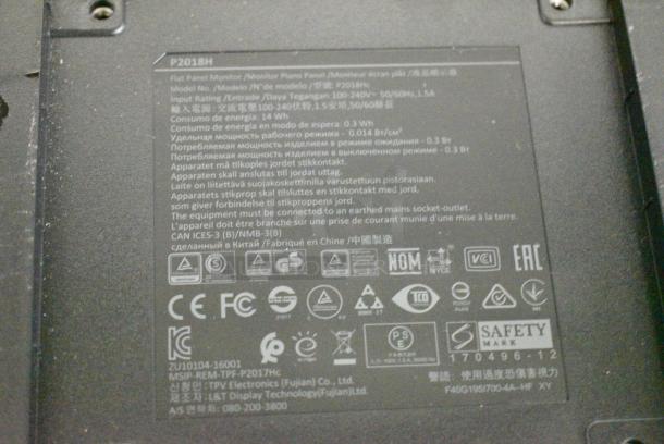 3 Monitors Including Dell P2018H. 3 Times Your Bid! - Image 4 of 5