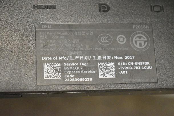 3 Monitors Including Dell P2018H. 3 Times Your Bid! - Image 5 of 5