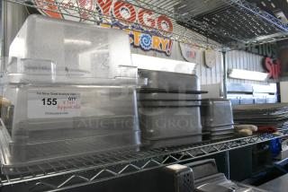 ALL ONE MONEY! Lot of  Various Items Including Stainless Steel Drop In Bins, Cooling Racks and Poly Bins